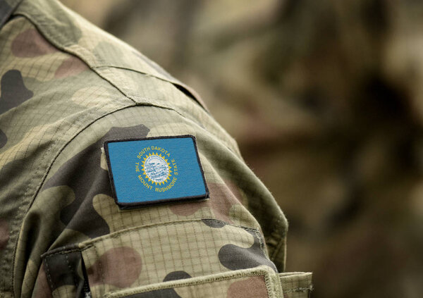 Флаг штата Южная Дакота на военной форме
. 