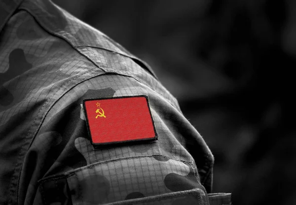 Drapeau de l'Union soviétique sur uniforme militaire . — Photo