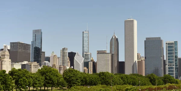 Kilátás Chicago Chicagói Városkép Chicago Felhőkarcolói Chicago Belvárosában Városkép — Stock Fotó