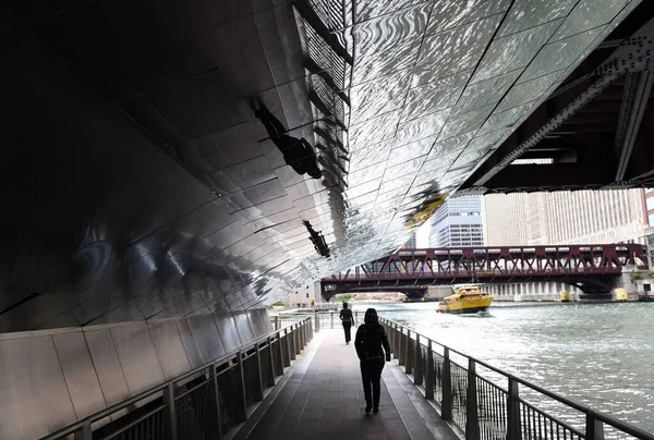 Chicago Estados Unidos Junio 2018 Gente Chicago Riverwalk Centro Chicago — Foto de Stock