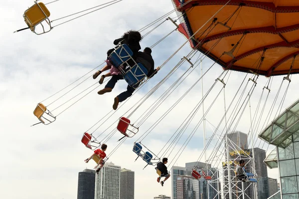 Chicago Illinois Usa June 2018 People Ride Wave Swinger Navy — 스톡 사진