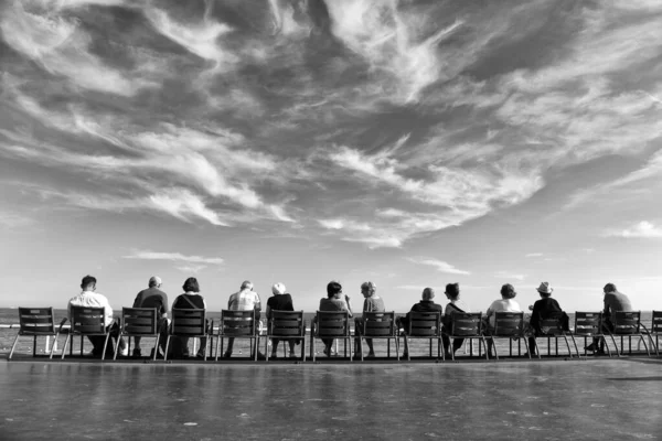 Nice France Juin 2019 Des Gens Sur Promenade Des Anglais — Photo