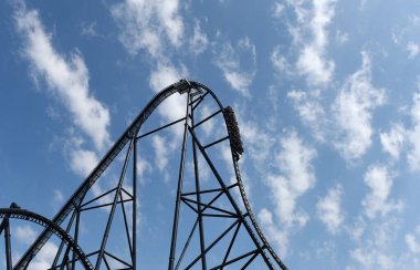 Zator, Polonya - 21 Temmuz 2018: Energylandia Polonya 'da Zator' da bulunan bir lunapark.. 