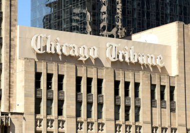 Chicago, ABD - 4 Haziran 2018 Chicago Tribune binası, Illinois.