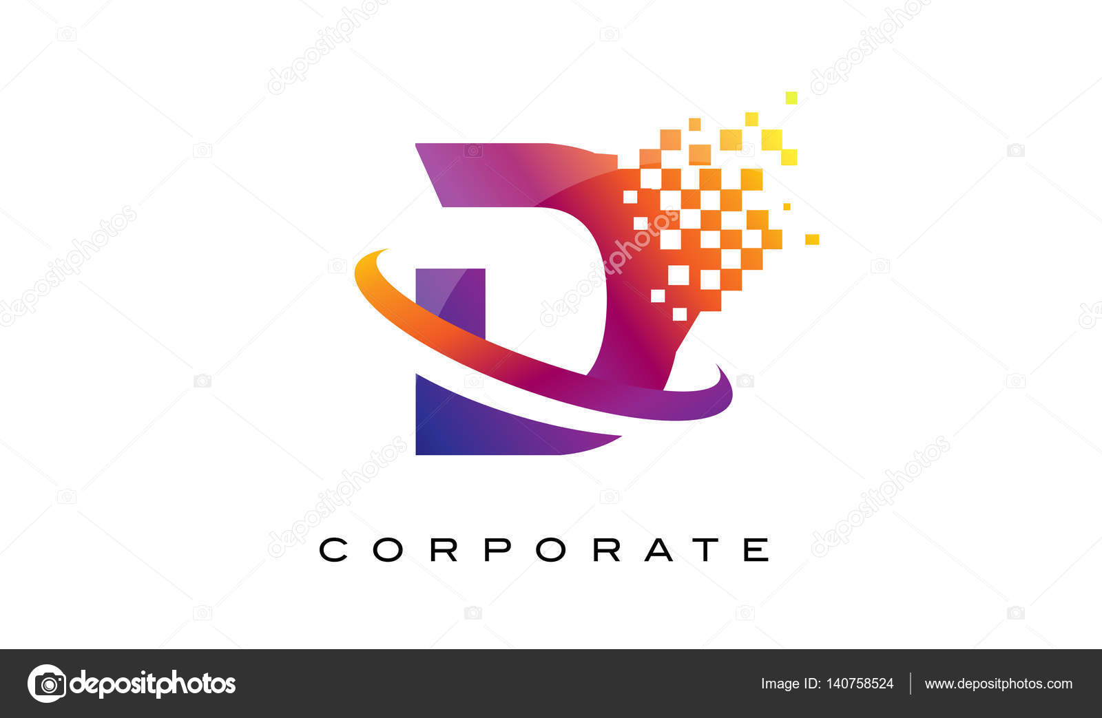 Letter D Colourful Rainbow Logo Design. — Stock Vector © ankreative