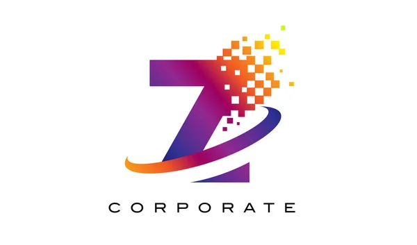 Carta Z colorido arco-íris Logo Design . —  Vetores de Stock