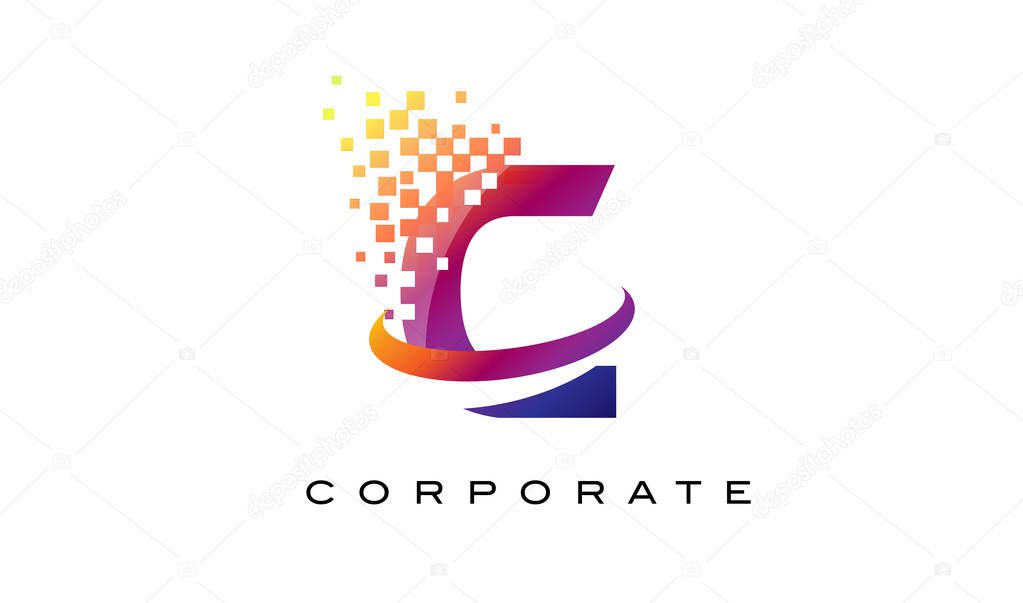 Letter C Colourful Rainbow Logo Design U2014 Stock Vector U00a9 Ankreative 140758522