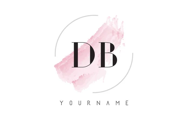 DB D B suluboya mektup Logo Tasarım dairesel fırça deseni ile