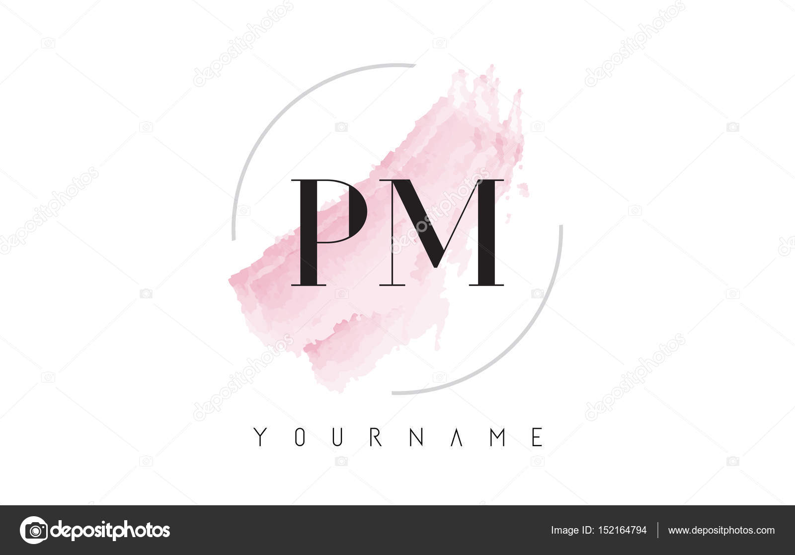 PM P L Watercolor Letter Logo Design with Circular Brush Pattern Stock  Vector by ©ankreative 152164794