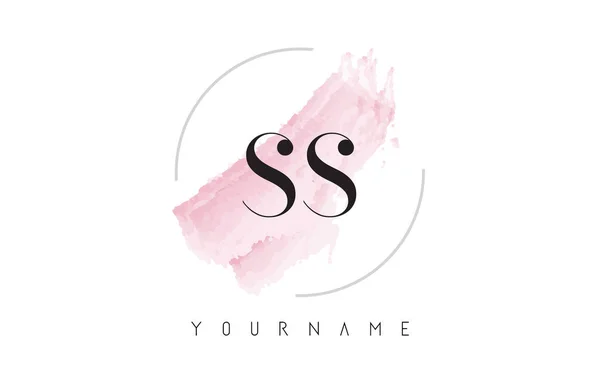 SS S S suluboya mektup Logo Tasarım dairesel fırça deseni ile