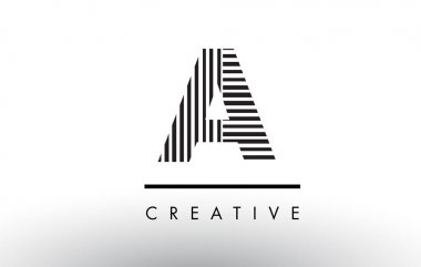 Bir siyah ve beyaz çizgiler mektup Logo tasarımı.