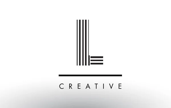 Дизайн логотипа L Black and White Lines . — стоковый вектор