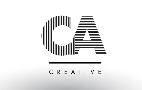 CA C A preto e branco linhas carta logotipo design . —  Vetores de Stock