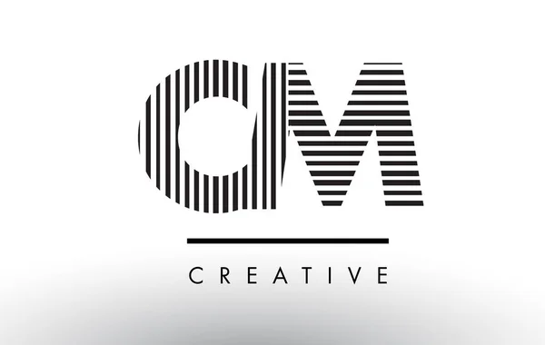 Logo Tasarım cm C M siyah ve beyaz çizgiler mektup. — Stok Vektör