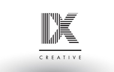 IX ben siyah ve beyaz çizgiler mektup Logo tasarımı X.