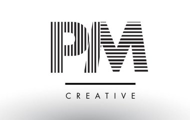 Logo tasarımı am P L siyah ve beyaz çizgiler mektup.