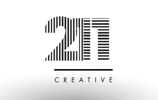 211 Чорно білі лінії Номер логотипу Дизайн . — стоковий вектор