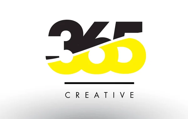 365 siyah ve sarı numara Logo tasarımı.