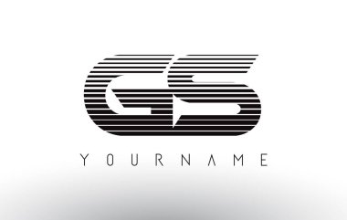 GS siyah ve beyaz yatay çizgili harf Logo.