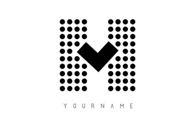 M Siyah Noktalı Harf Logosu.