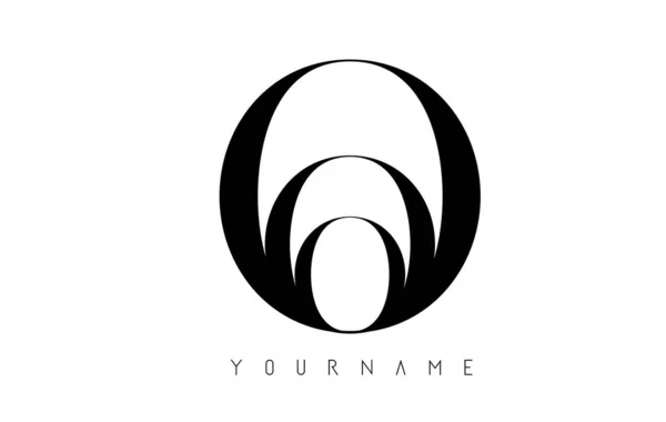 O Logotipo Carta com Gráfico Elegante Preto Linhas Design. Carta A —  Vetores de Stock