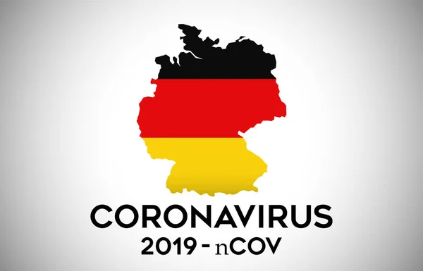 Coronavirus Almanya 'da ve Ülke sınırında — Stok Vektör