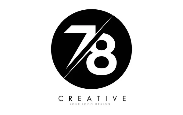 8号标志设计 具有创意剪裁和黑圈背景 创意标志设计 — 图库矢量图片