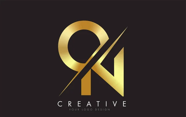 Golden Letter Logo Design Creative Cut Creative Logo Design Black — Stock Vector