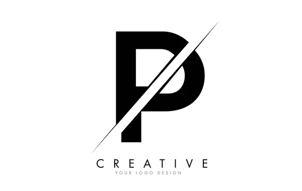Yaratıcı Kesimli Harfi Logo Tasarımı Yaratıcı Logo Tasarımı — Stok Vektör