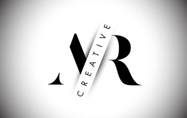 AR A R Harfi Logosu Yaratıcı Gölge Kesimi ve Üstüste katmanlı Metin Vektörü İllüstrasyon Tasarımı.