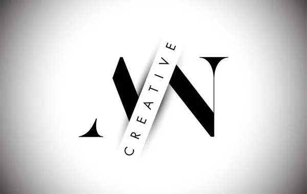 Logotipo Letra Com Corte Sombra Criativo Design Ilustração Vetor Texto — Vetor de Stock