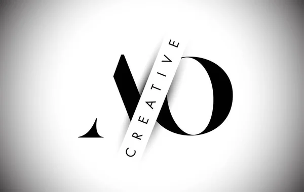 Logo Letter Avec Découpage Ombre Créatif Conception Illustration Vectorielle Texte — Image vectorielle