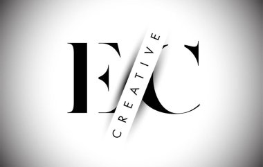 AK E C Harf Logosu Yaratıcı Gölge Kesimi ve Katmanlı Metin Vektörü İllüstrasyon Tasarımı.