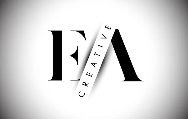 Ein Buchstaben Logo Mit Kreativen Schatten Und Text Design Vektorillustration — Stockvektor