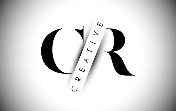 Letter Logo Mit Kreativem Schattenschnitt Und Überlagertem Text Vektor Illustrationsdesign — Stockvektor