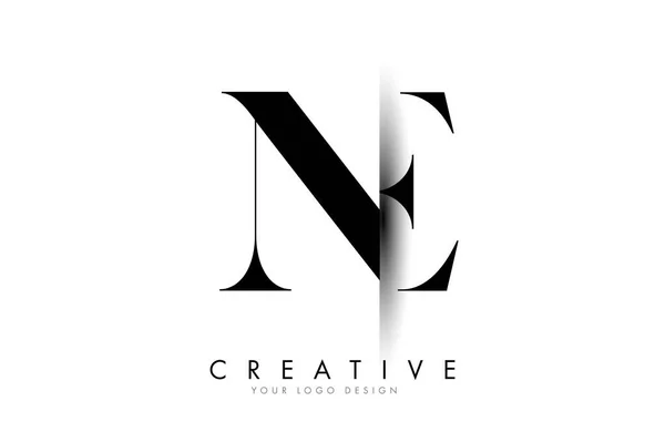Letter Logo Design Mit Kreativem Schattenschnitt Vektor Illustration Design — Stockvektor