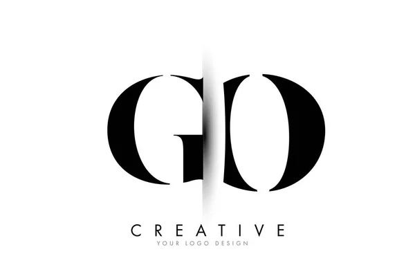 Letter Logo Design Creative Shadow Cut Vector Illustration Design — Stockový vektor