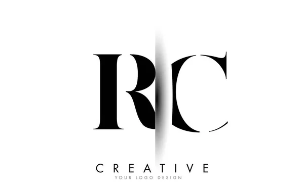 Lettre Logo Design Avec Creative Shadow Cut Vector Illustration Design — Image vectorielle