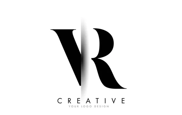 Letter Logo Design Mit Kreativem Shadow Cut Vektor Illustration Design — Stockvektor
