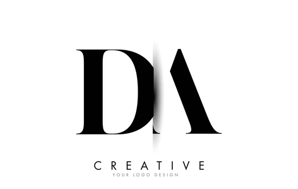 Letter Logo Design Met Creatieve Shadow Cut Vector Illustratie Ontwerp — Stockvector