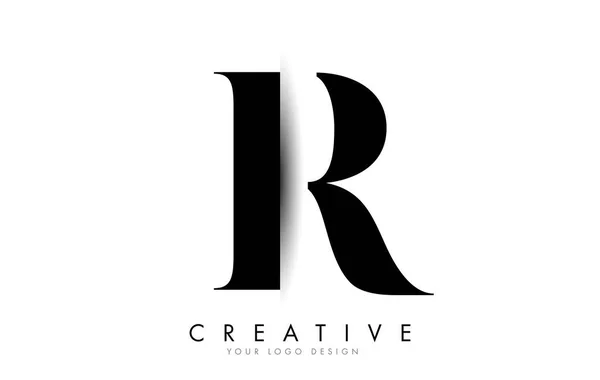 Lettre Logo Design Avec Creative Shadow Cut Vector Illustration Design — Image vectorielle