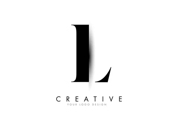 Letter Logo Design Creative Shadow Cut Vector Illustration Design — Stock Vector