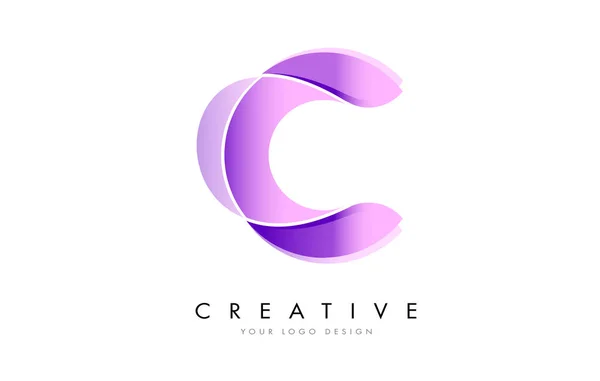 Litera Logo Teksturą Satynową Konstrukcją Wektorową Fluid Look — Wektor stockowy