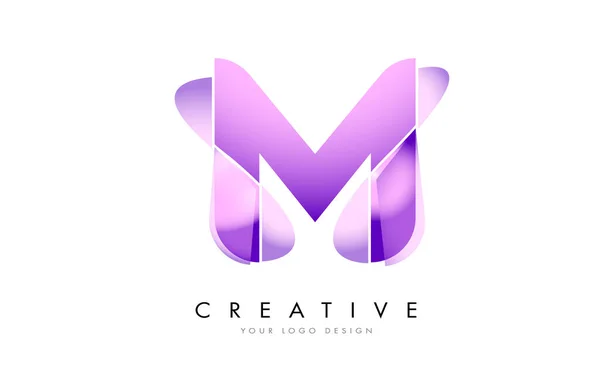 Letra Logo Con Textura Satinada Diseño Vectores Aspecto Fluido — Vector de stock