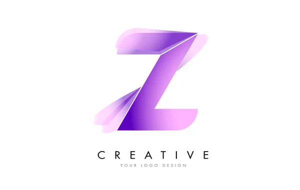 Letter Logo Satin Texture Fluid Look Vector Design — 스톡 벡터