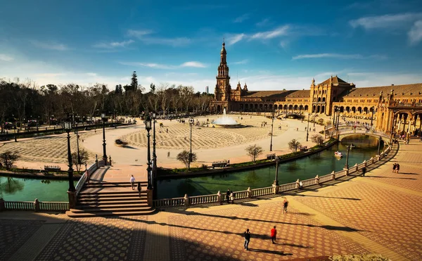 Sevilla España Febrero 2020 Plaza Del Dolor Plaza España Con — Foto de Stock