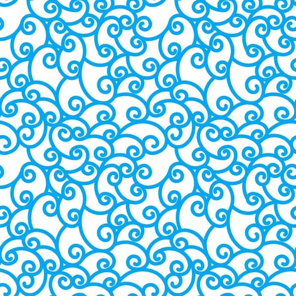 Abstrato padrão sem costura espiral azul — Vetor de Stock