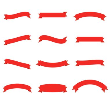 Kırmızı kurdele dekorasyon için ayarla