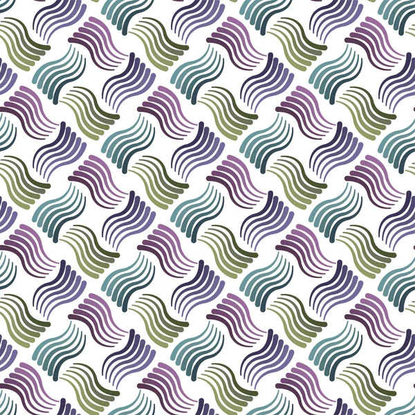 抽象的な波状のシームレスなパターン — ストックベクタ