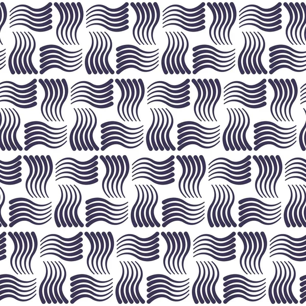 Illustration vectorielle de motif ondulé sans couture noire. Texture abstraite — Image vectorielle